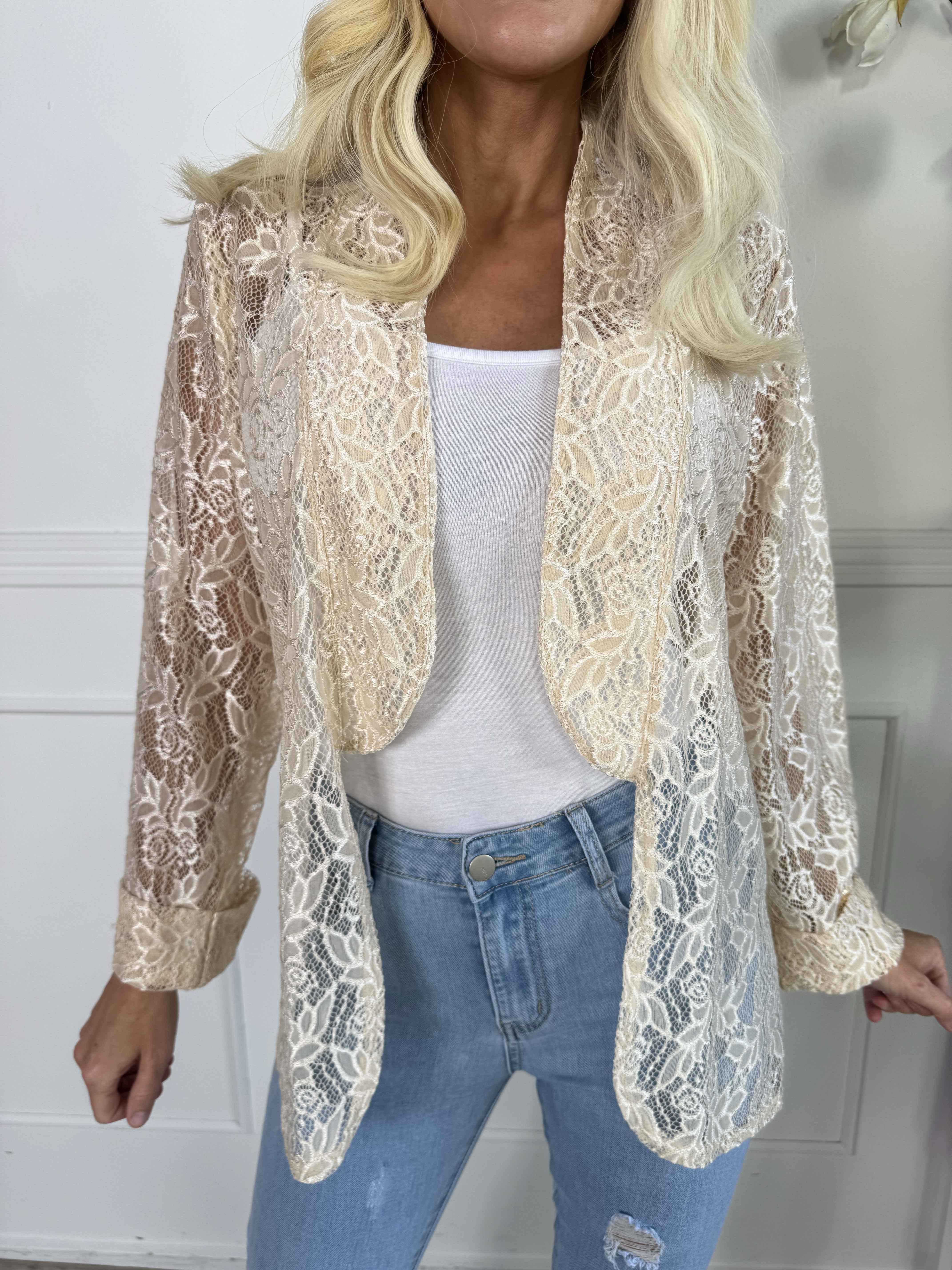Sigga - Fin cardigan i blonder